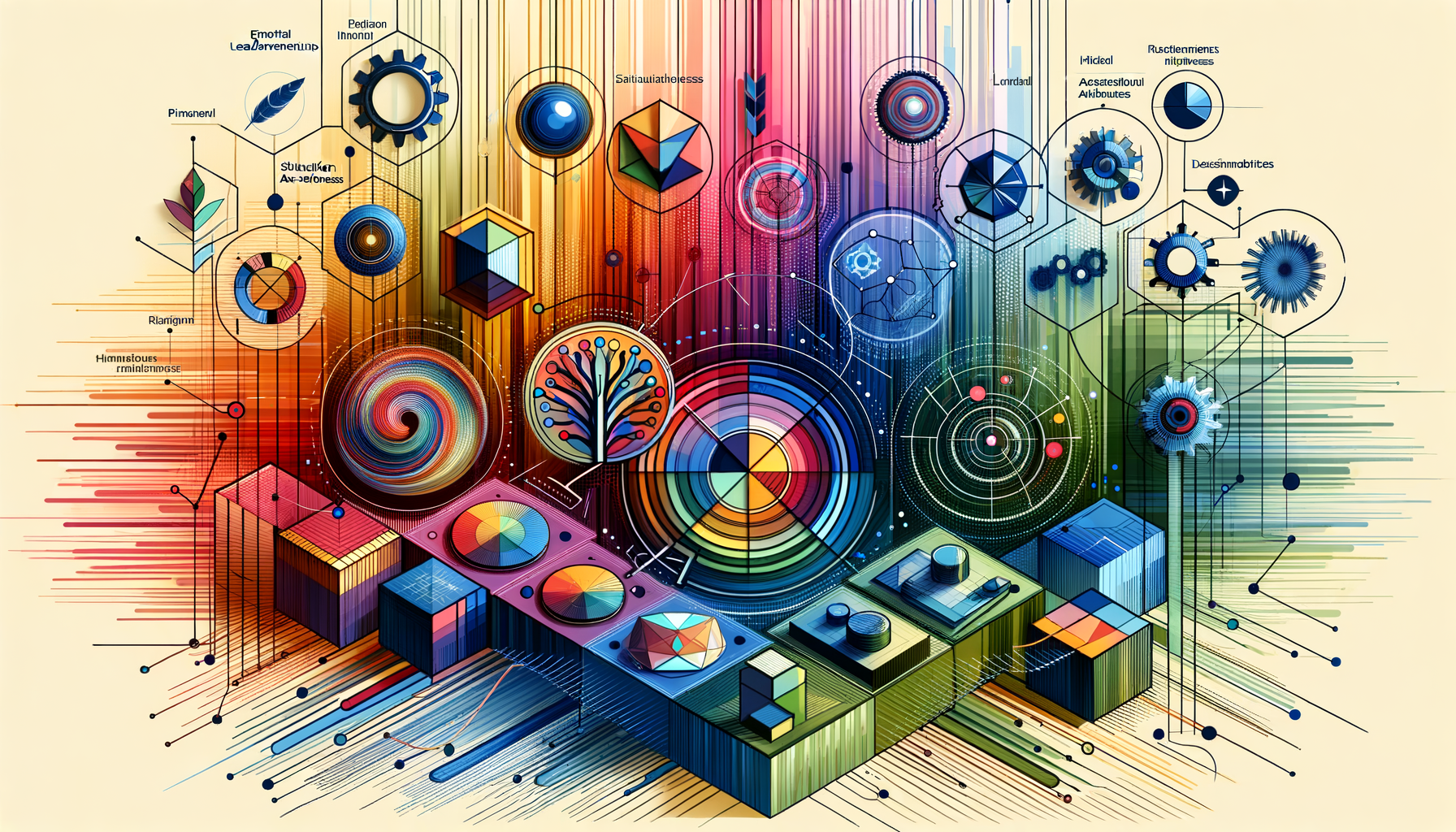 A chart illustrating the key components of adaptive leadership in banking